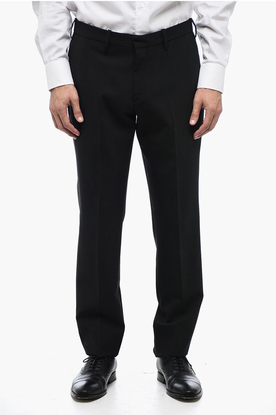 Neil Barrett 4 Pocket Wool Blend Pants With Belt Loops