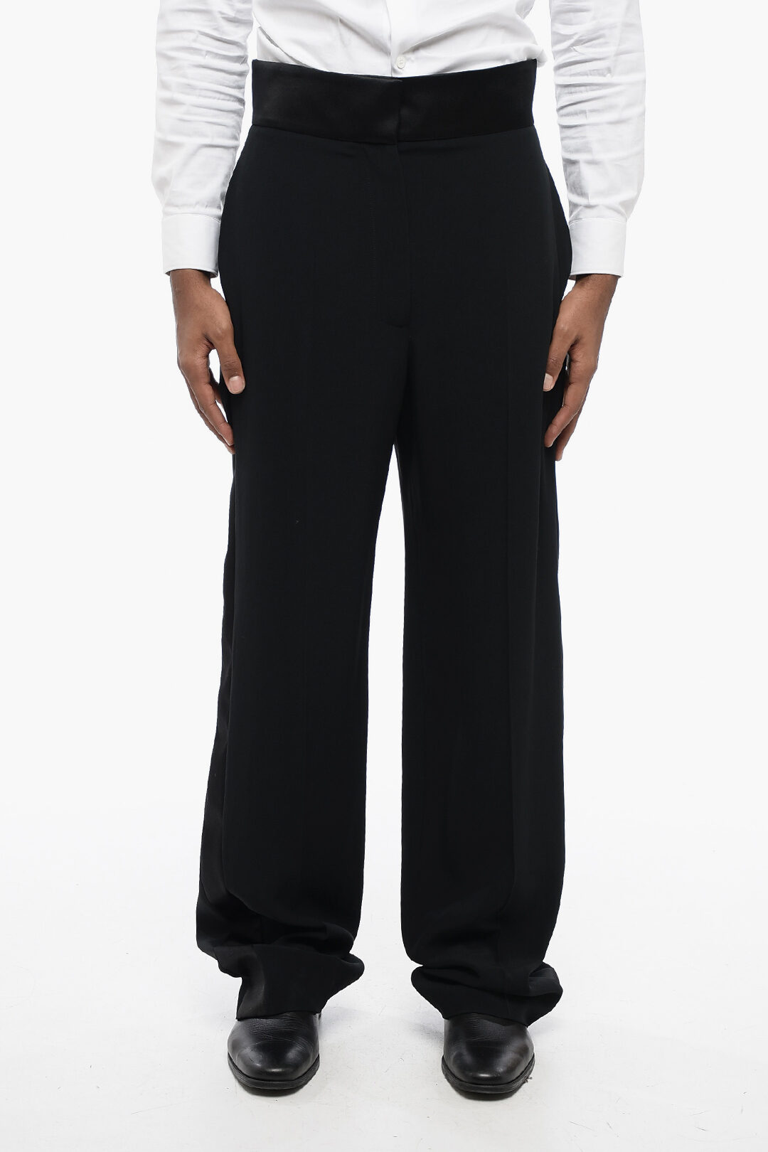 Alexander McQueen 4-Pocketed Straight Fit Pants with Satin Alexander McQueen 4-Pocketed Straight Fit Pants with Satin