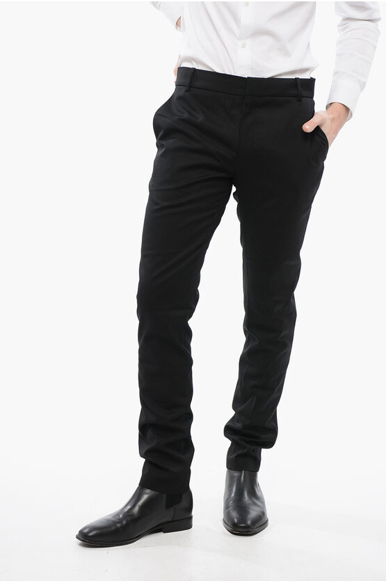 Balmain 4-pocketed Wool Pants With Belt Loops