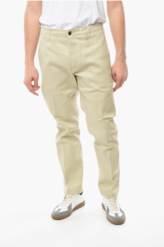 Department 5 4 Pockets Chino Pants With Constrasting-button In Brown