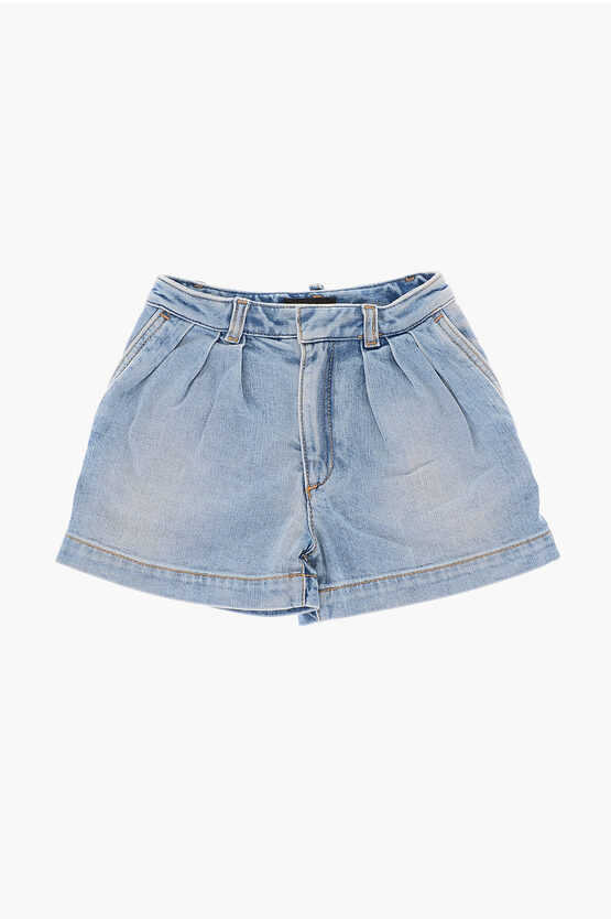 Dsquared2 4 Pockets Shorts With Pleates In Blue