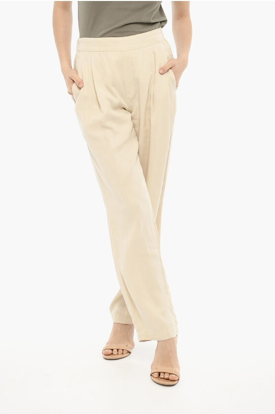 Woolrich 4-pockets Summer Pants With Belt Loops In Neutral
