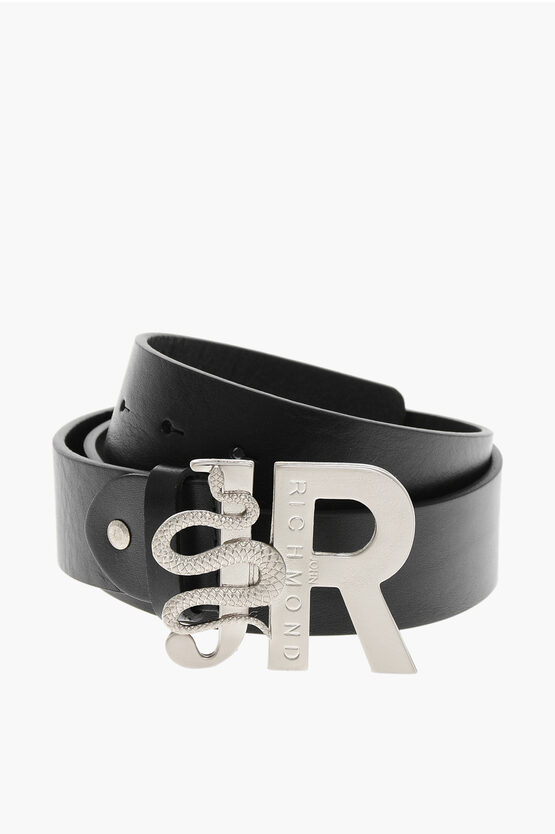 John Richmond 40mm Leather Belt