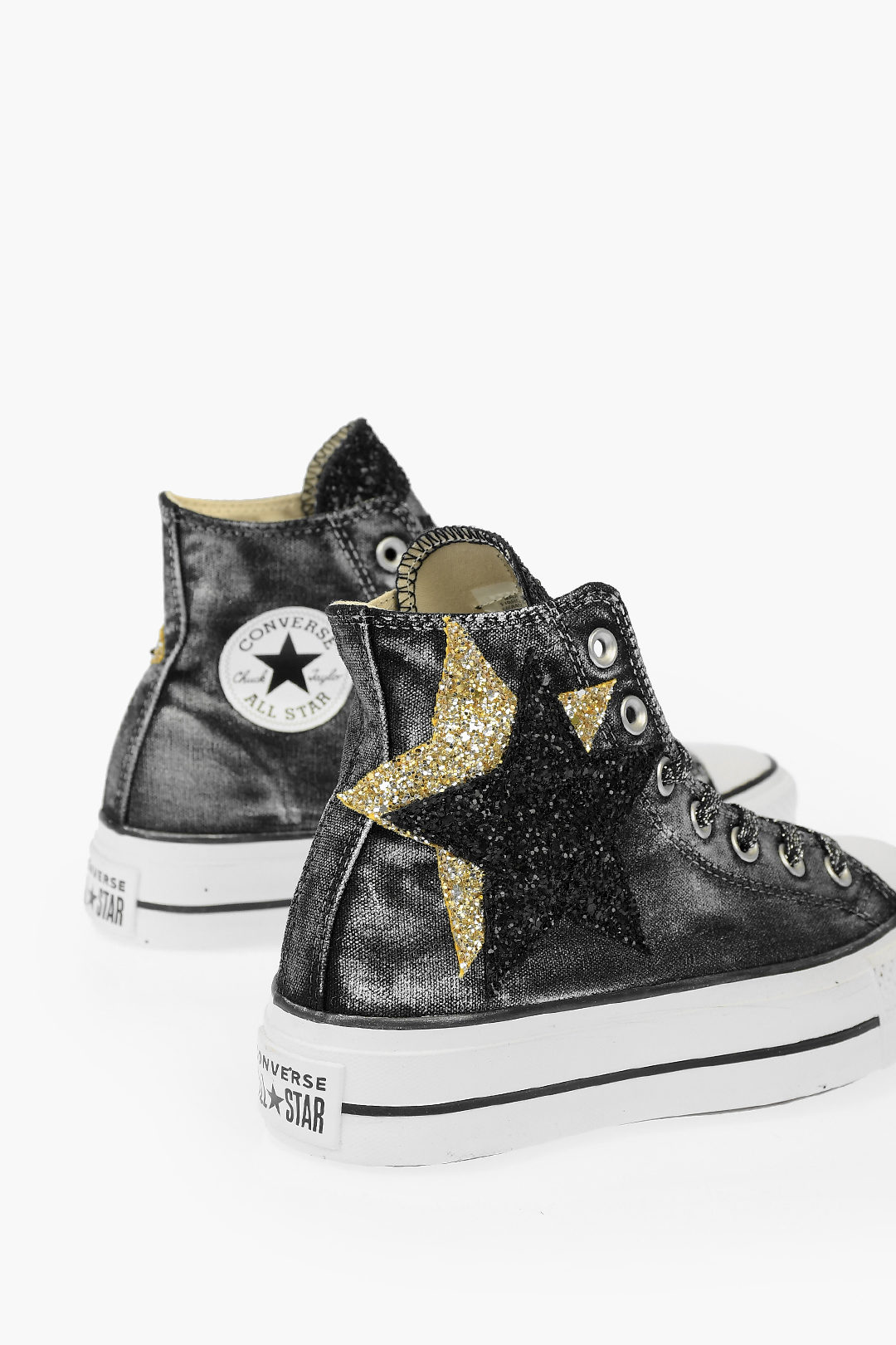 borst Aardbei Portugees Converse 4cm Glittered Sneakers with Platform women - Glamood Outlet