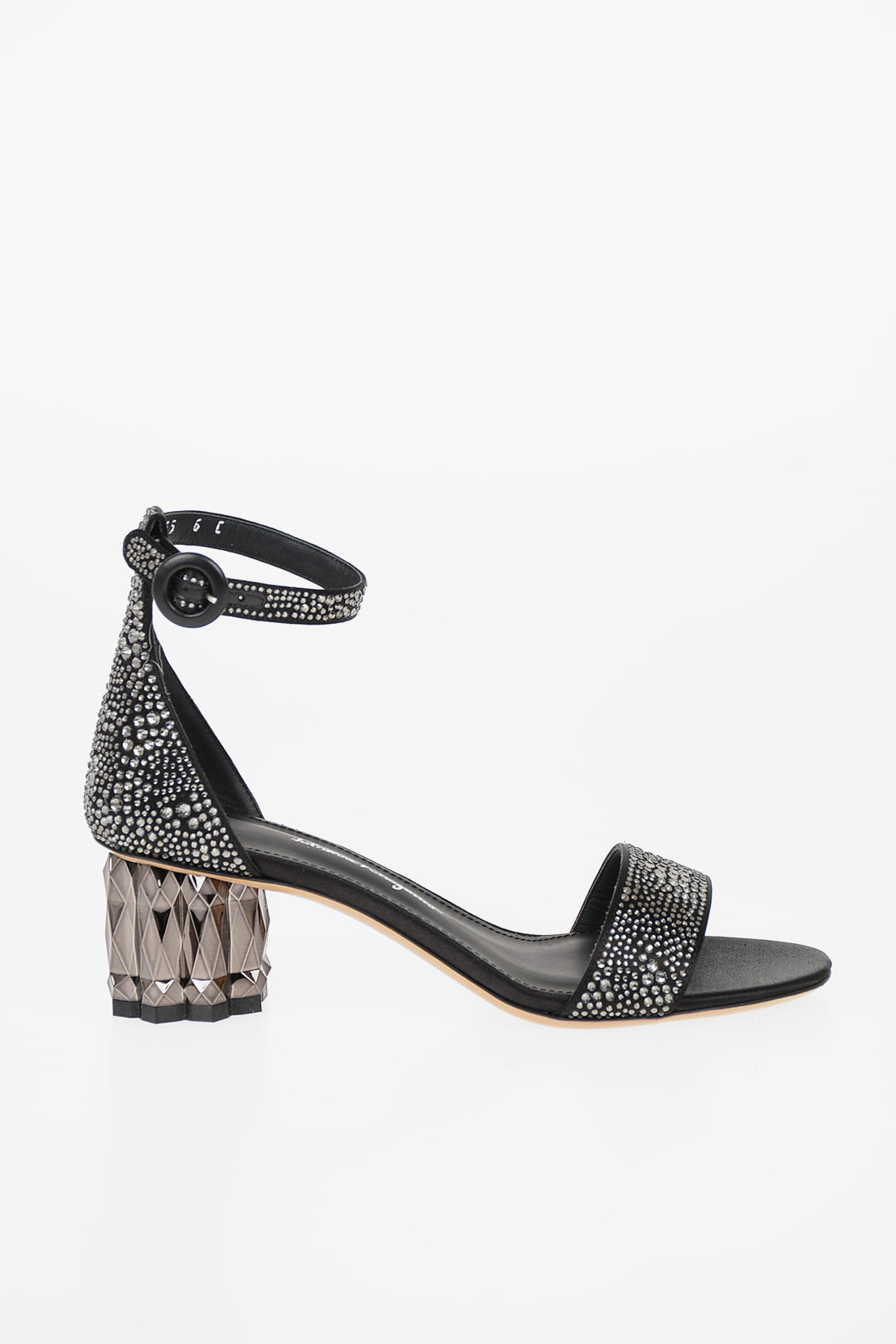 Salvatore Ferragamo 5.5cm leather AZALEA Decorative Heel Ankle-strap ...