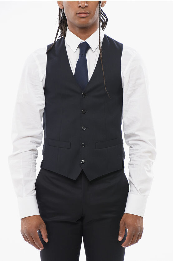 Corneliani 5 Buttons Wool Vest Grösse 44 In Multi