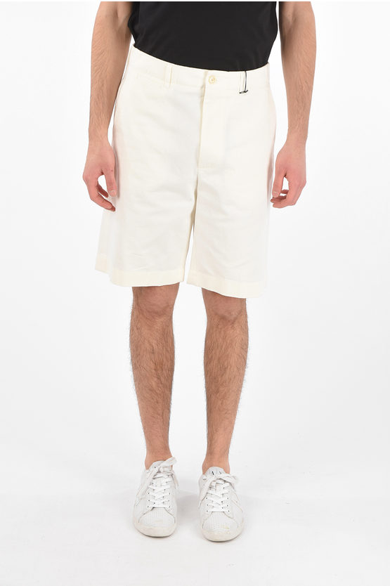 Gucci 5 Pocket Belt Loops Denim Shorts In White