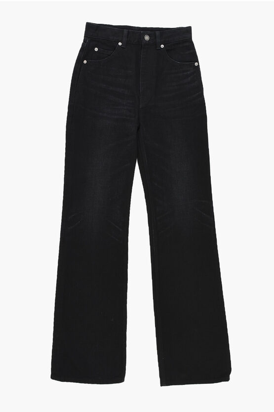 Shop Saint Laurent 5 Pocket Bootcut Fit Denims 23cm