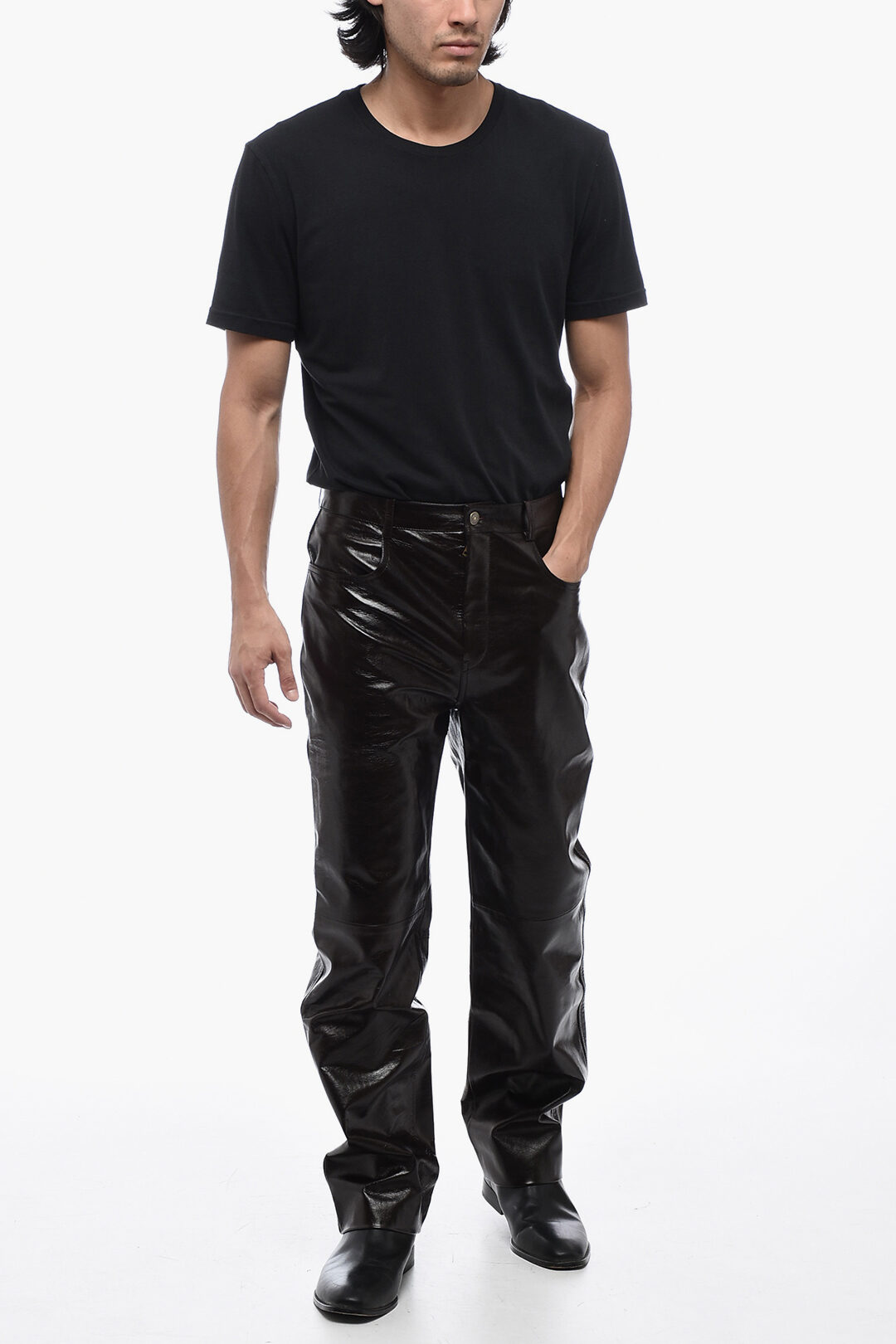 Gucci 5 Pocket Lambskin Pants with Belt Loops men - Glamood Outlet