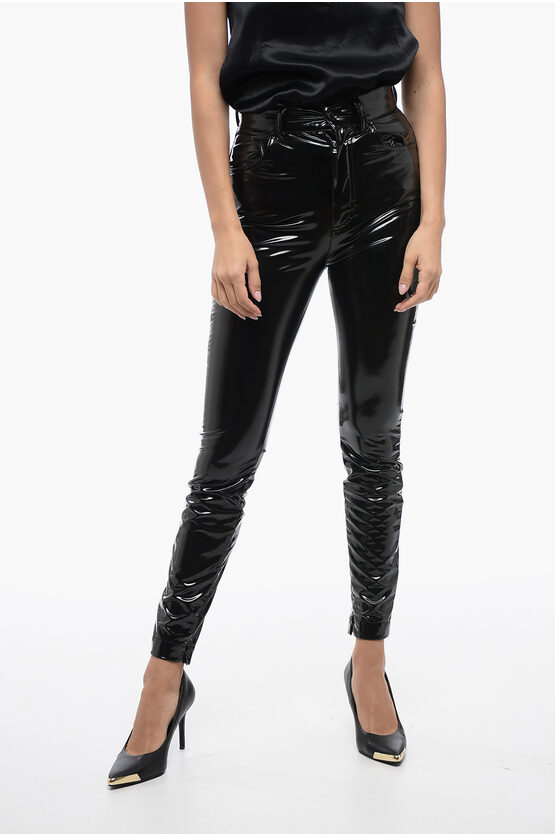 Dolce & Gabbana 5 Pocket Latex Pants In Black