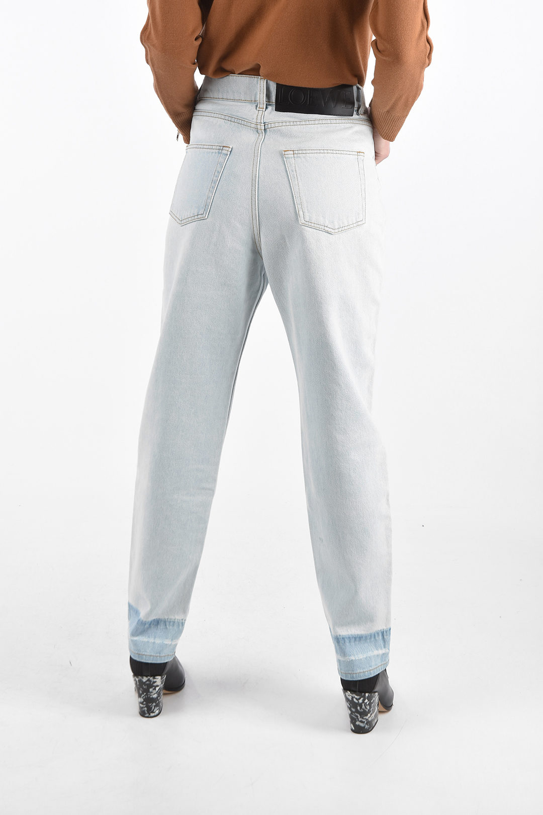 Loewe 5 Pocket Light Wash Denims with Shaded Bottom women - Glamood Outlet