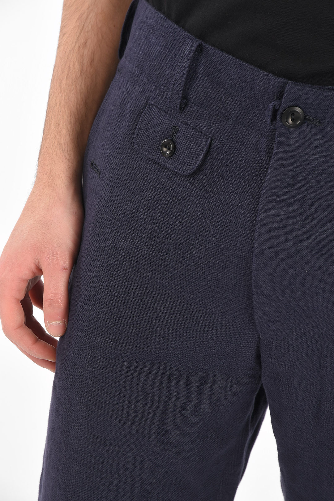 Junya Watanabe 5 Pocket Linen Shorts with Belt Loops men Glamood Outlet