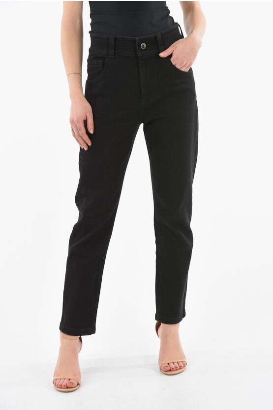 Opening Ceremony 5 Pocket Rinse Cotton Denims In Black