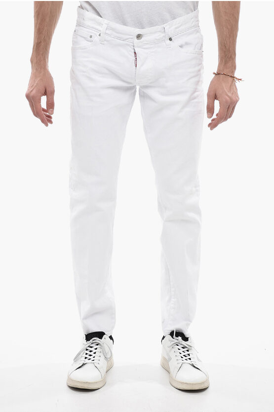 Dsquared2 5 Pocket Sexy Dean Fit Denims 16cm In White