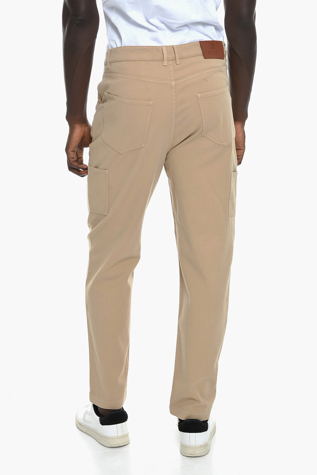 Brunello Cucinelli 5 Pocket Stretch Cotton Pants with Belt Loops men