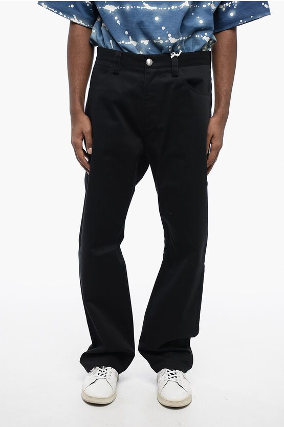 Shop Jil Sander 5-pocket Twill Cotton Pants With Belt Loops