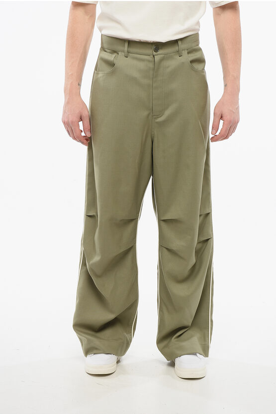 1989 Studio 5-pocket Wool Blend Pants With Contrasting Bands