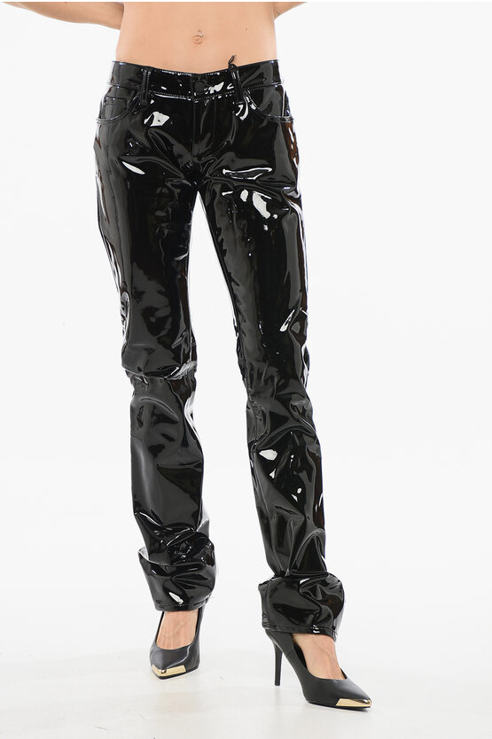 Dsquared2 5-pocketed Low Rise Eco Patent Leather Pants
