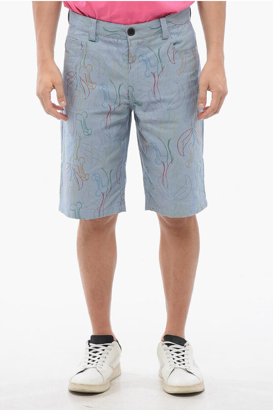 Viktor & Rolf 5-pocketed Printed Cotton Shorts