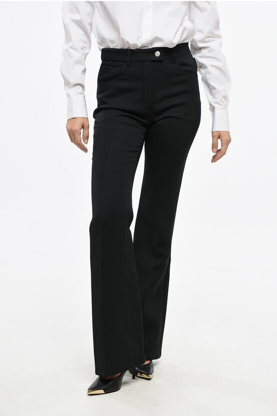 Courrèges 5 Pockets Boot Cut Pants With Belt Loops Grösse 38 In Black
