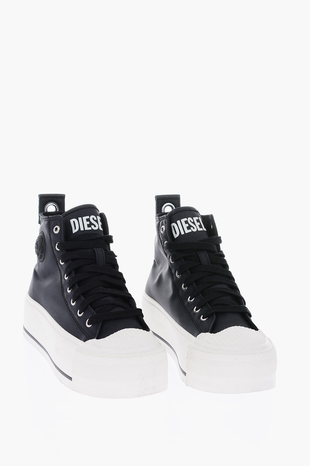 5cm Contrasting Sole S-ASTICO MC WEDGE High Top Sneakers with Platform