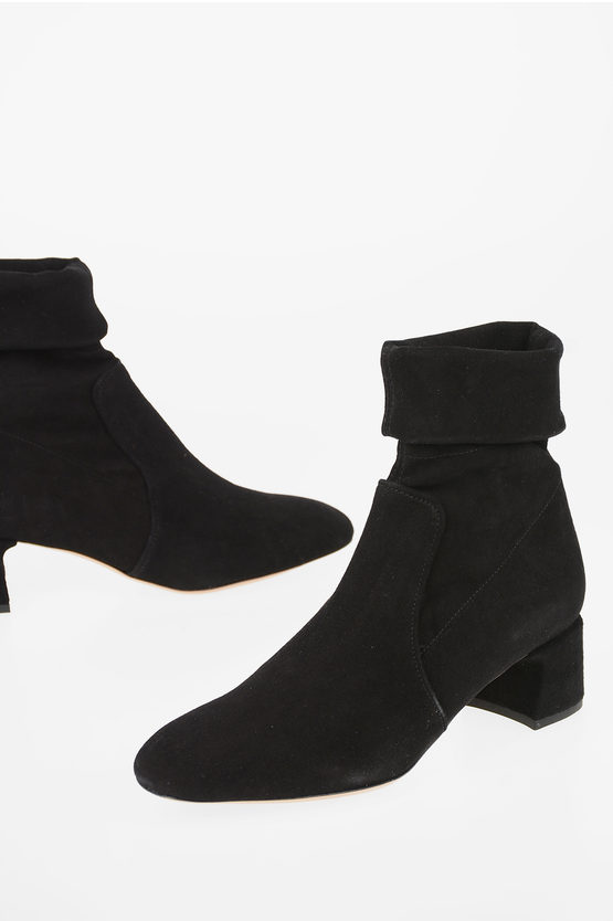 suede ankle boots high heel