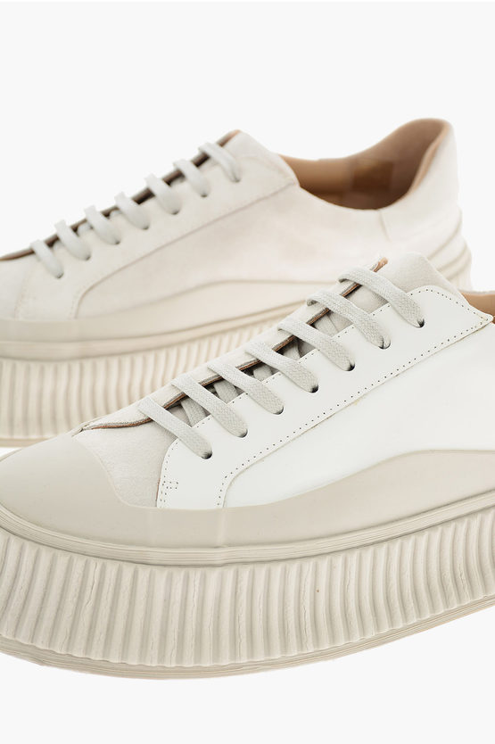 Jil Sander 5cm suede leather Platform sneakers men - Glamood