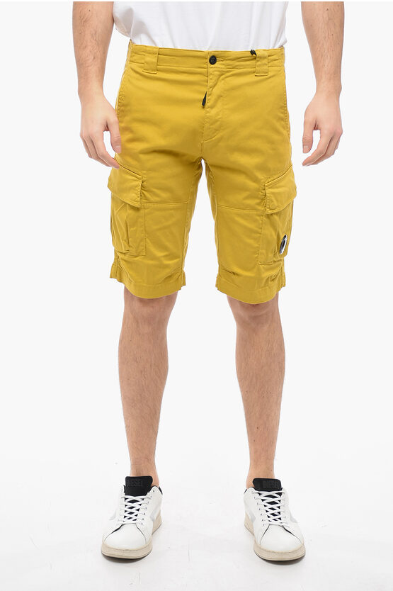 C.p. Company 6 Pockets Cargo Bermuda Shorts In Yellow