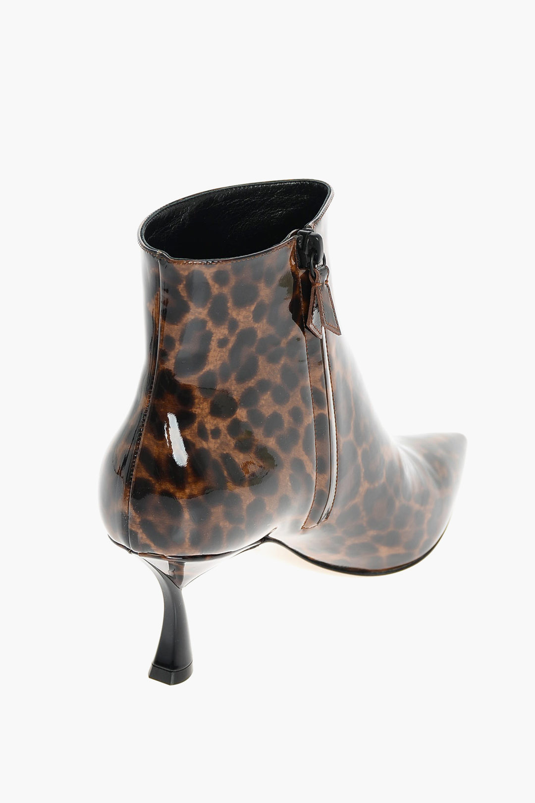 Leather leopard sale booties