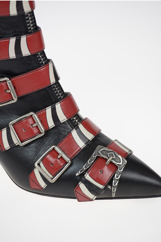 Leather ankle boot with belt gucci price best sale