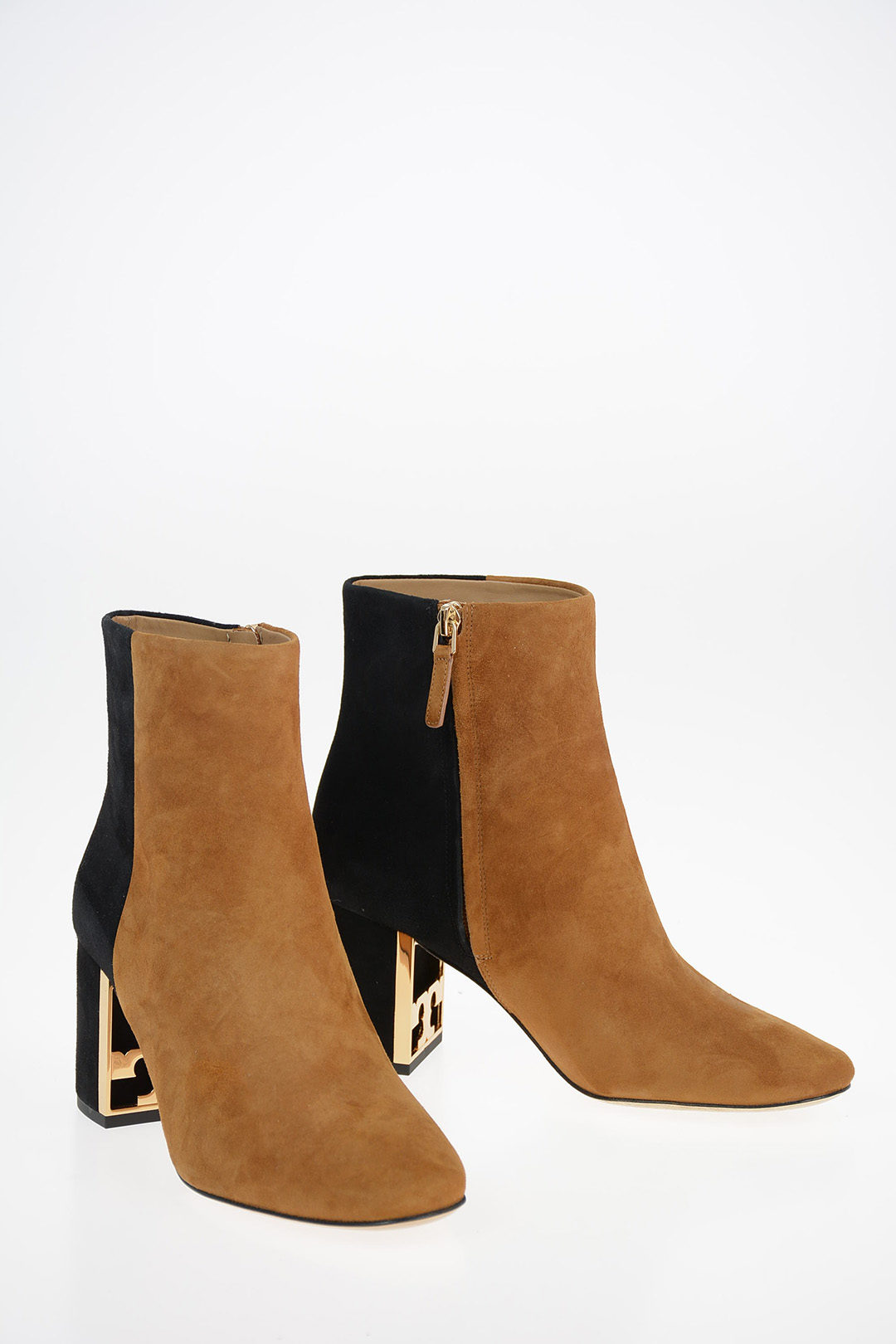 Tory Burch 7cm Suede Leather Two-Tone GIGI Booties women - Glamood Outlet