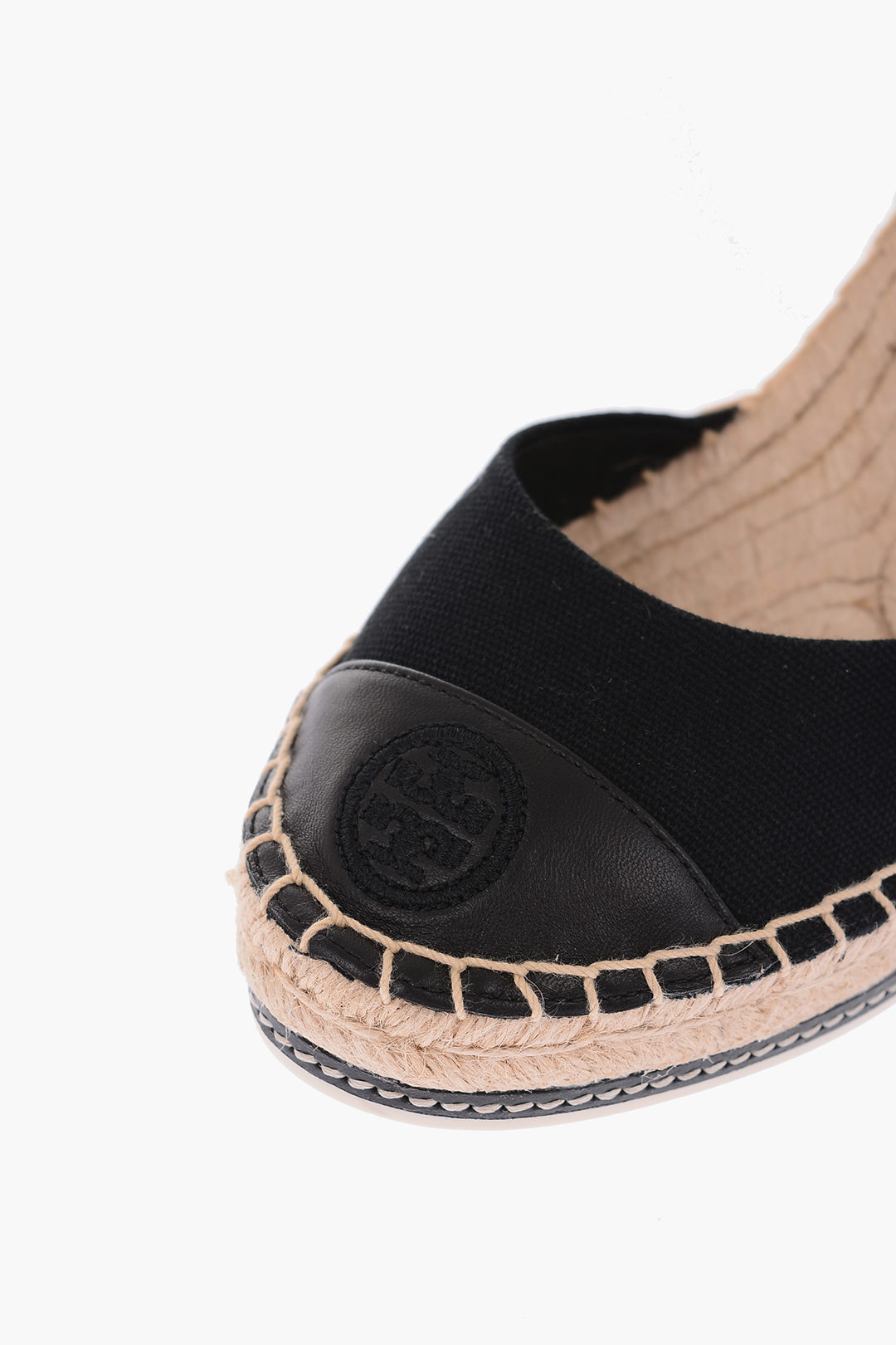 Tory Burch  leather and fabric Wedge espadrilles women - Glamood Outlet