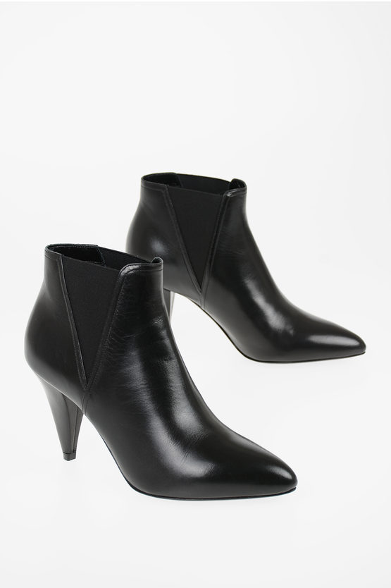 ankle boots with cone heel