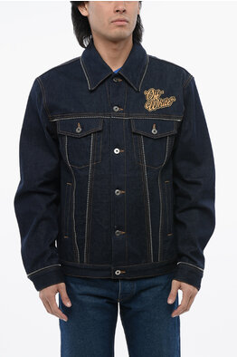 コート Off-White OUTERWEAR (OWEK006S25DEN001) black-cotton-off-white-jacket-