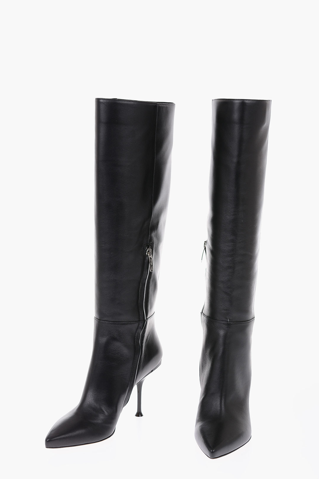 Sergio Rossi 9cm leather Knee boots with side boots women