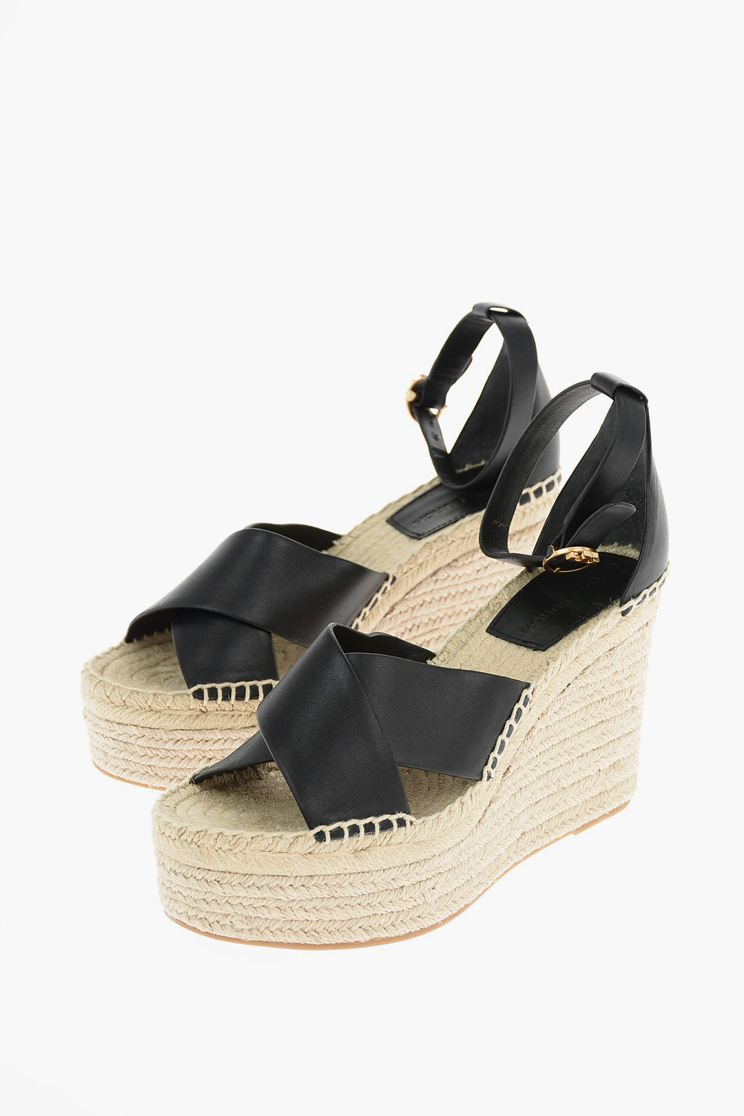 Tory Burch 9cm leather SELBY Wedge espadrilles women - Glamood Outlet
