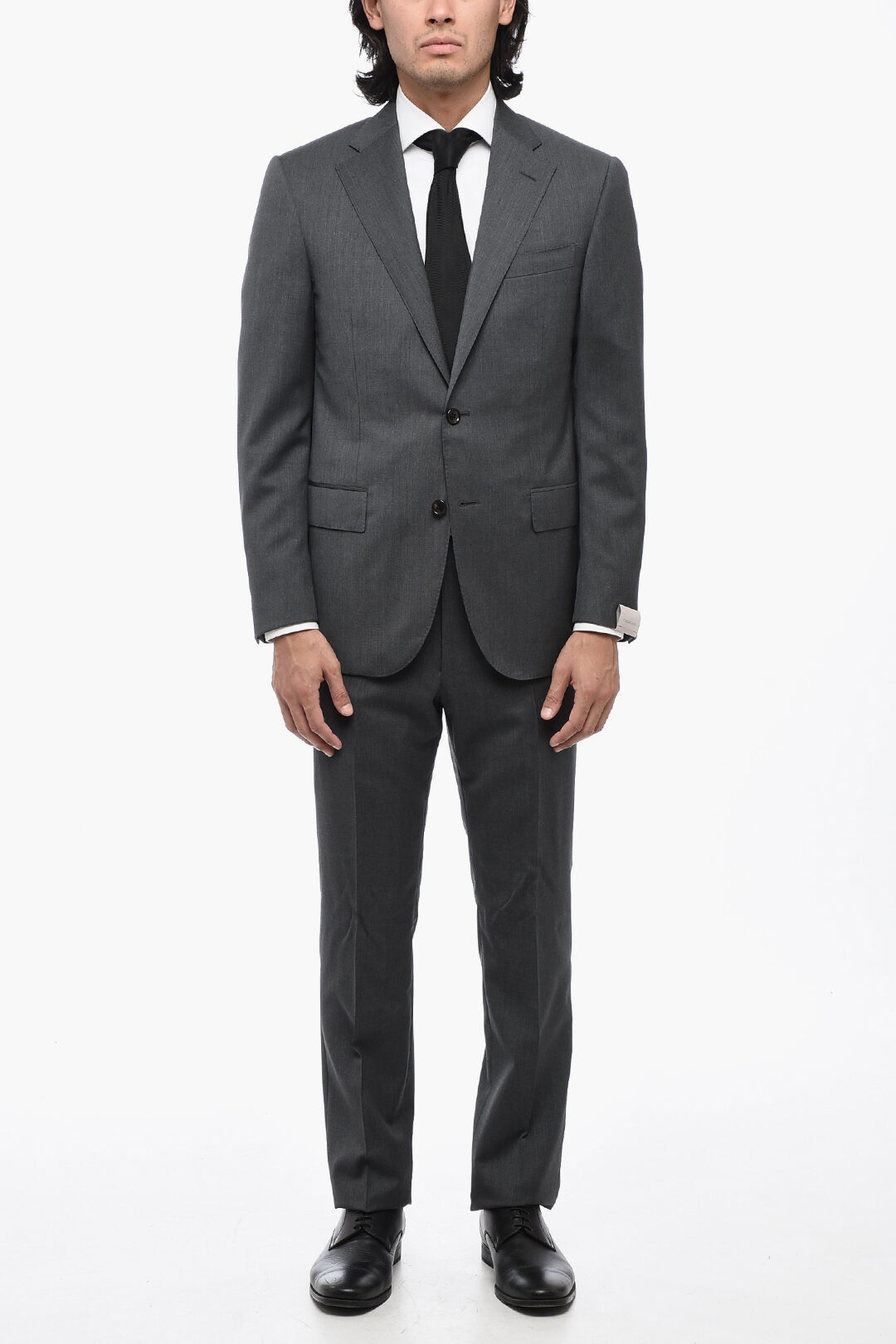 Corneliani abito LEADER bottoni in lana vergine due spacchi Con