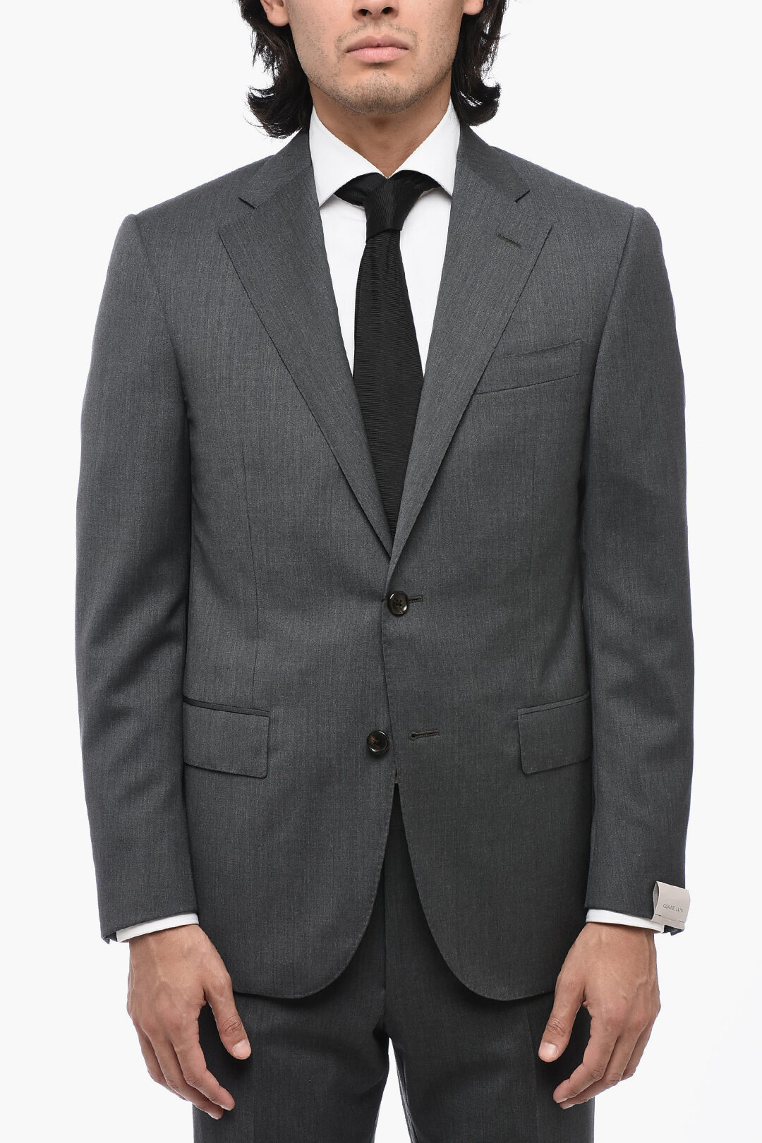Corneliani abito LEADER bottoni in lana vergine due spacchi Con