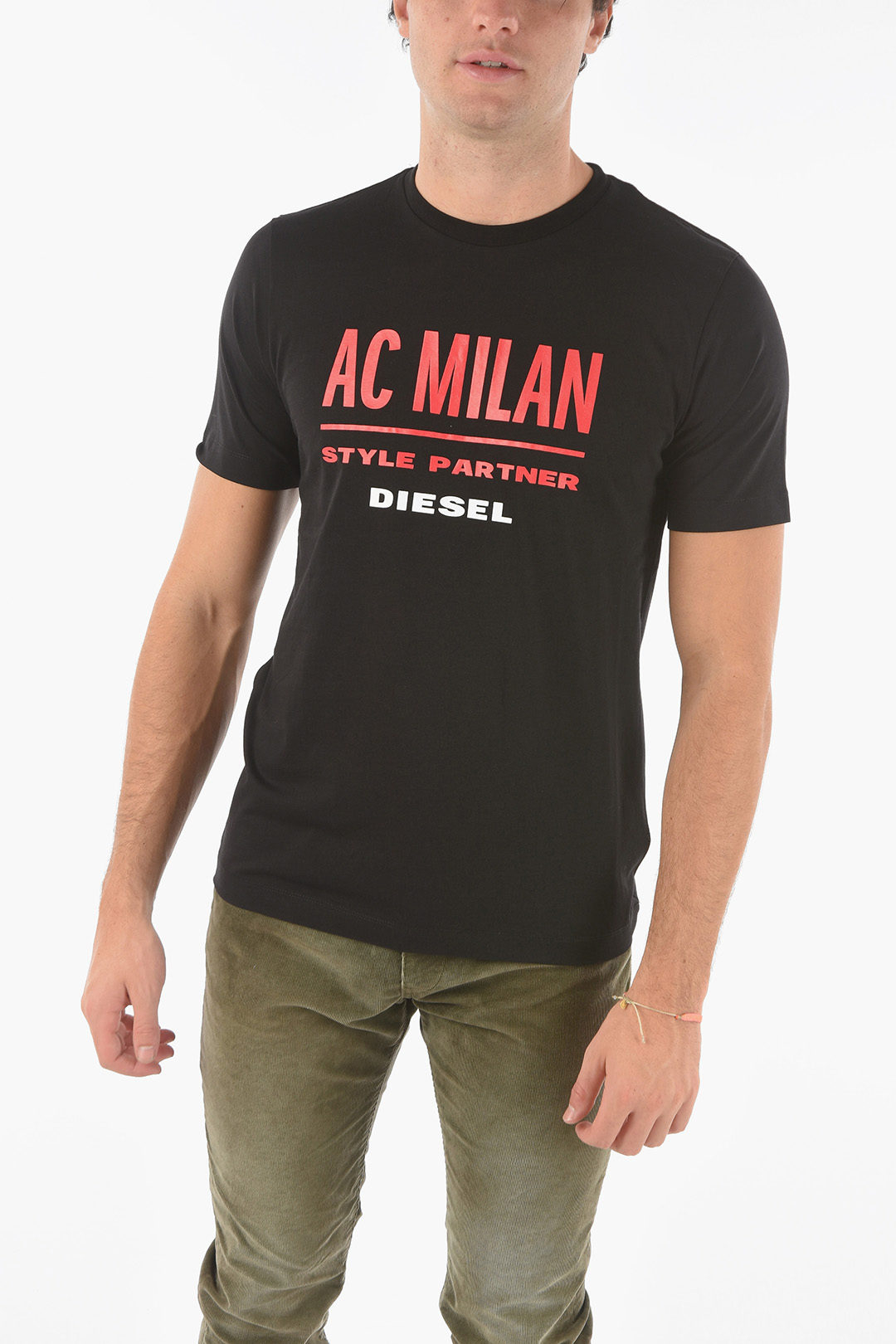 Diesel AC MILAN Neck CAPSULE Printed T-Shirt men - Glamood Outlet