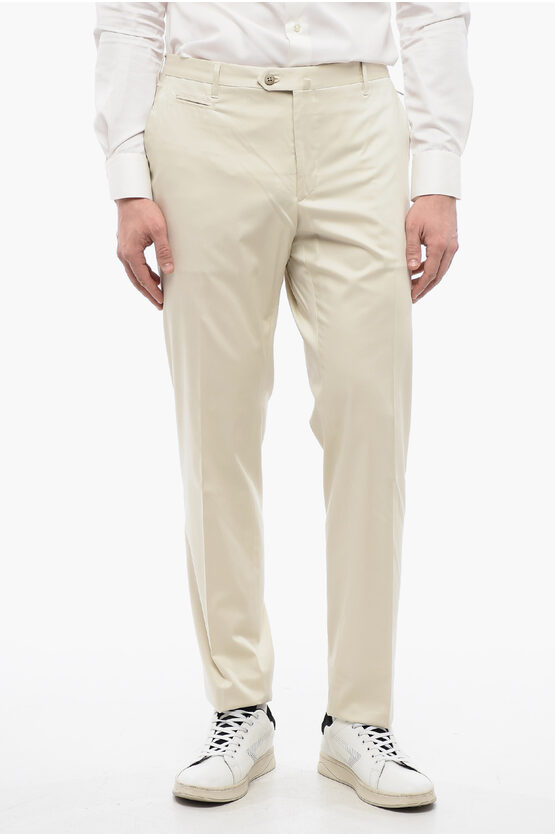 Corneliani Cotton Blend Leader Pants With Zipped Pockets