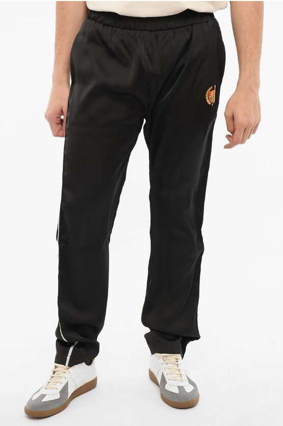 Bel-air Athletics Academy Joggers With Embroidered Logo And Side Stripes In Black