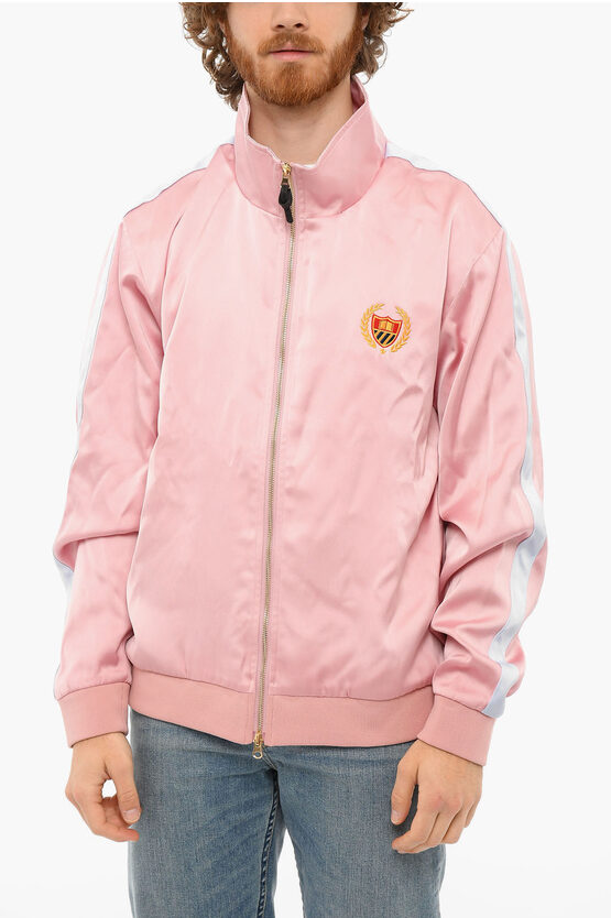 Bel-air Athletics Academy Zip-up Sweatshirt With Embroidered Logo In Pink