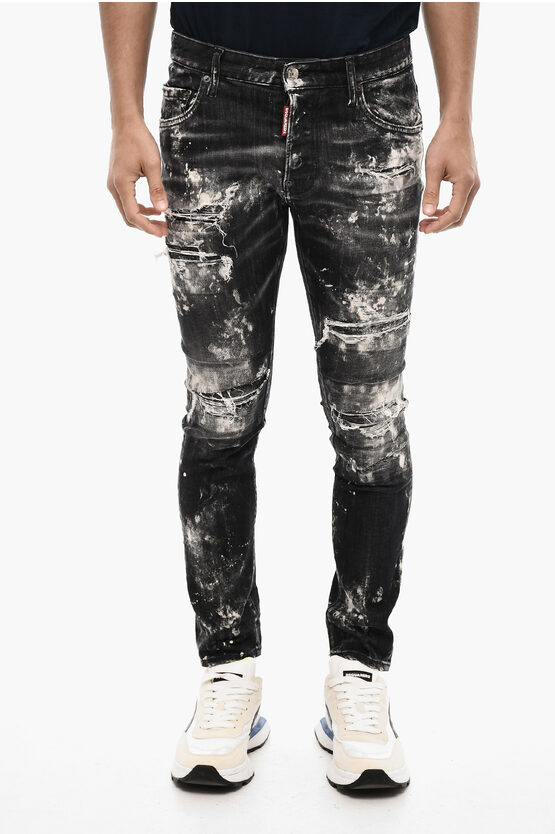 Dsquared2 Acid Wash Distressed Super Twinky Jeans