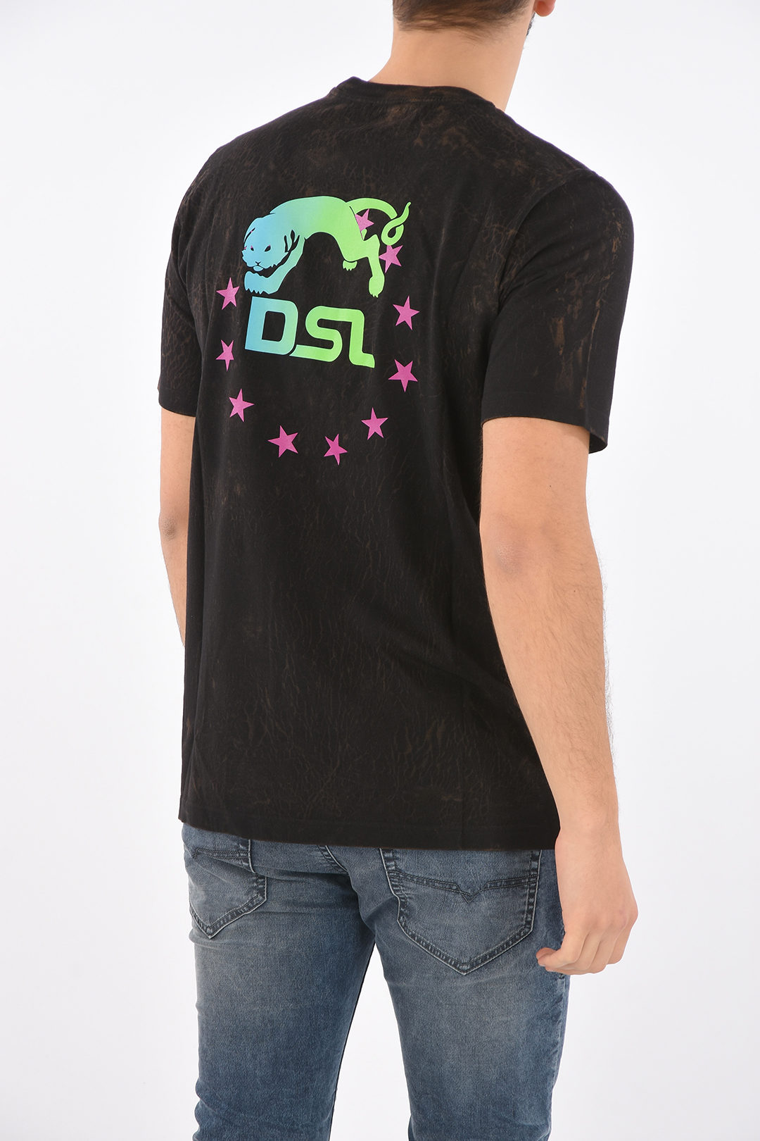 Diesel acid wash effect cotton T-JUST 