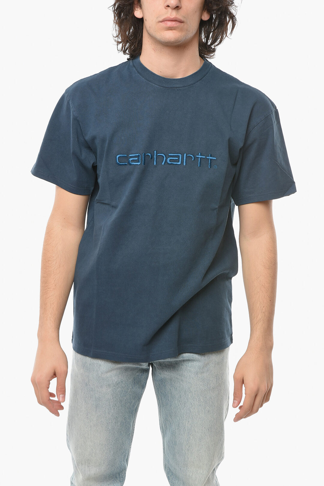 ved godt locker Selskab Carhartt Acid Wash Effect Crew-Neck T-shirt with Embossed-Logo men -  Glamood Outlet