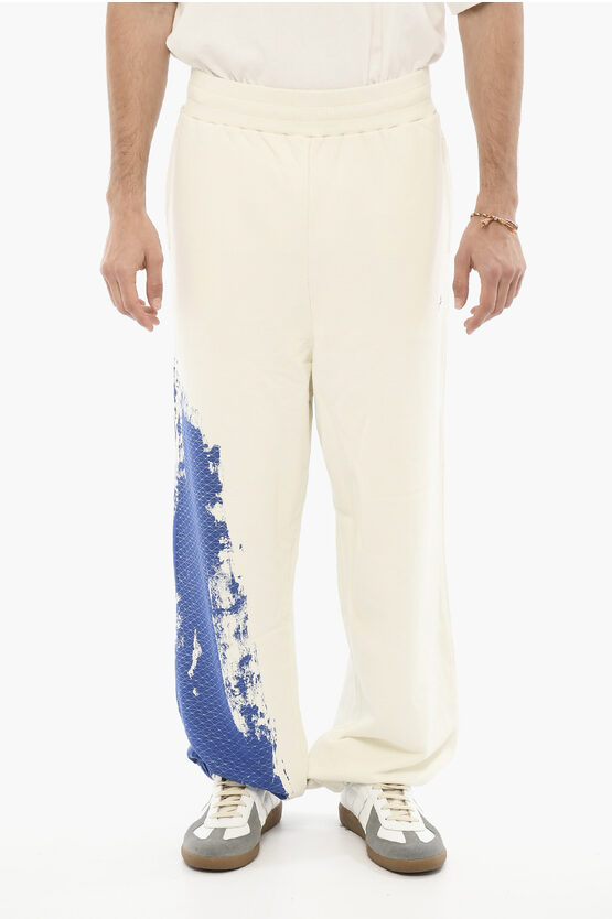 A-cold-wall* Acid Wash Hem Cotton Joggers In Neutral