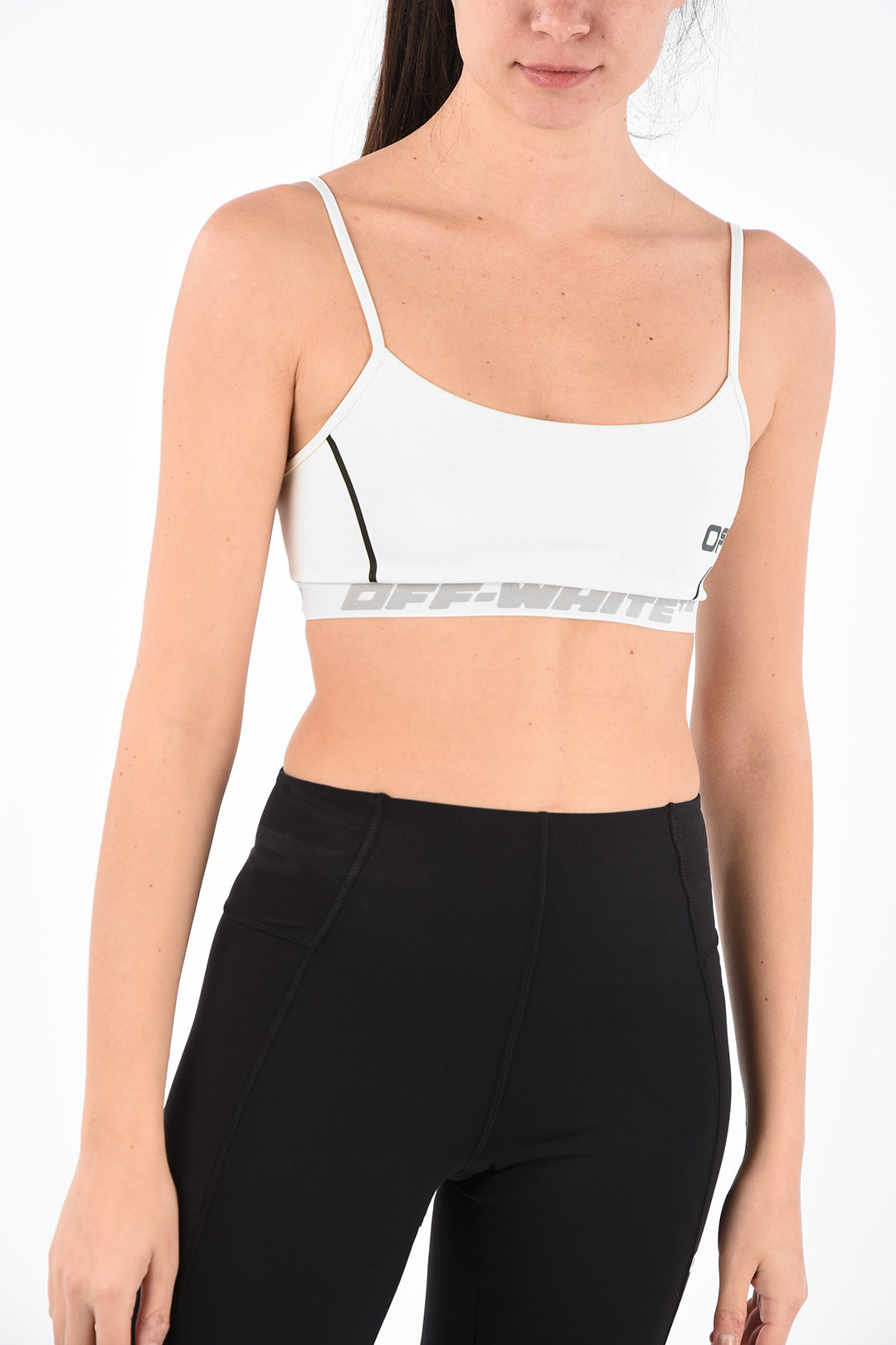 Off white active crop top sale