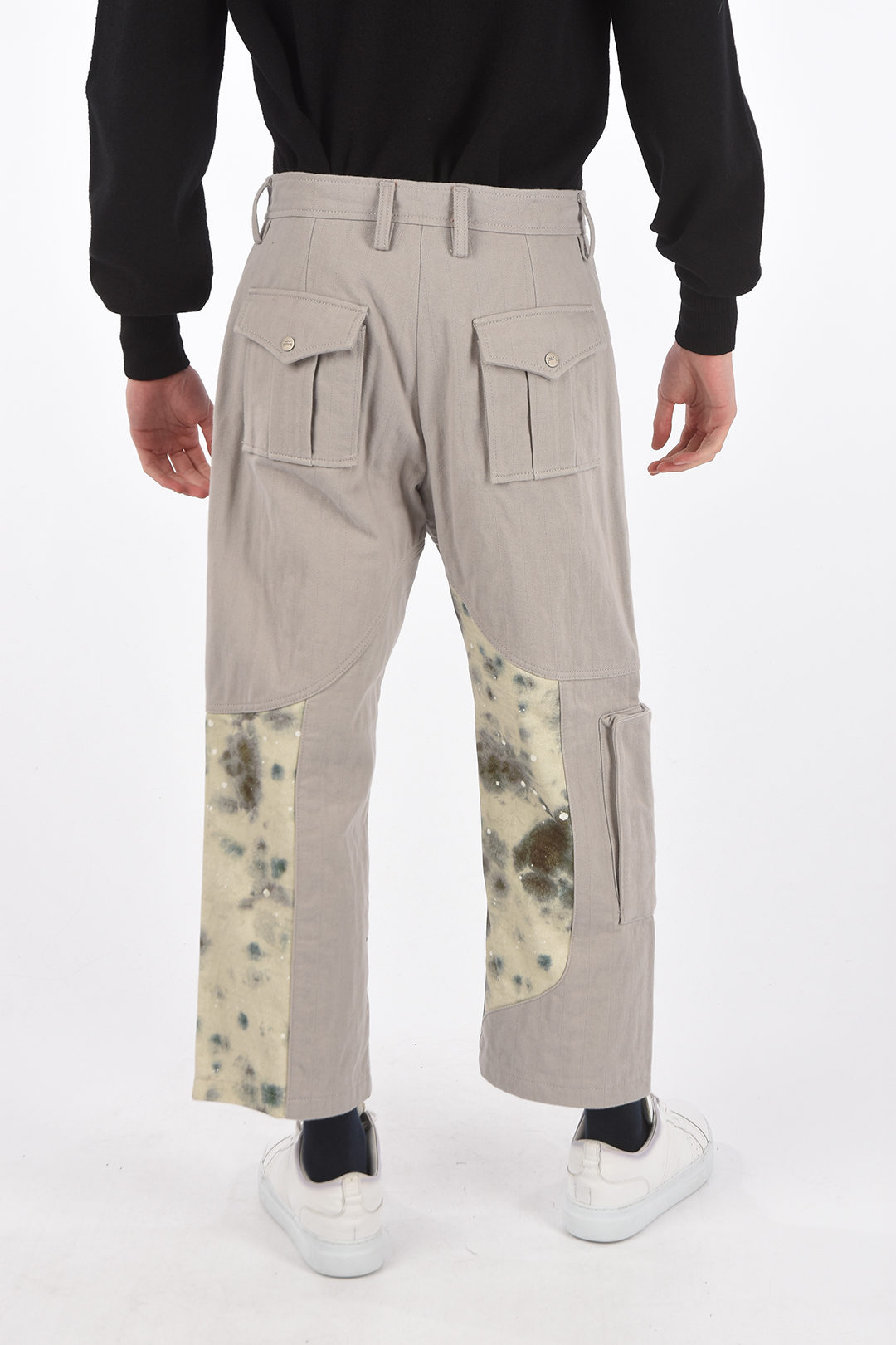 ACW RED TAG tie dye printed cargo pants