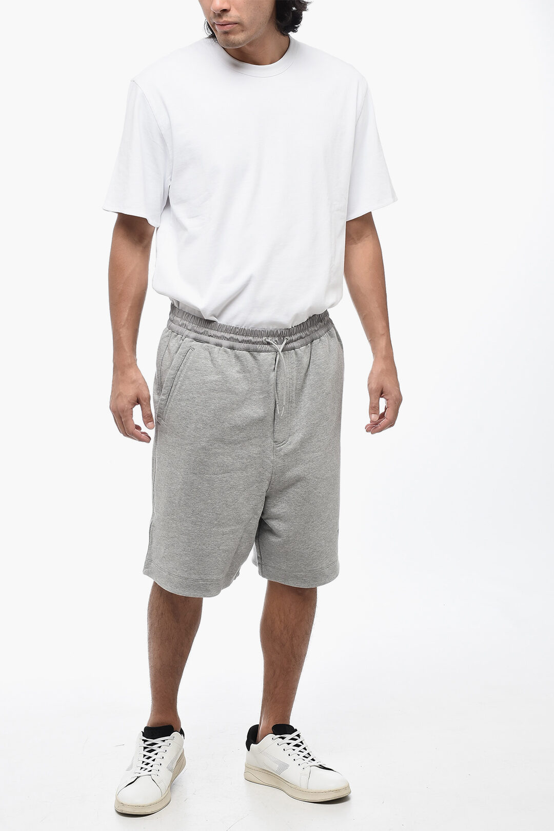 ADIDAS Brushed Cotton Shorts with Elastic Waistband