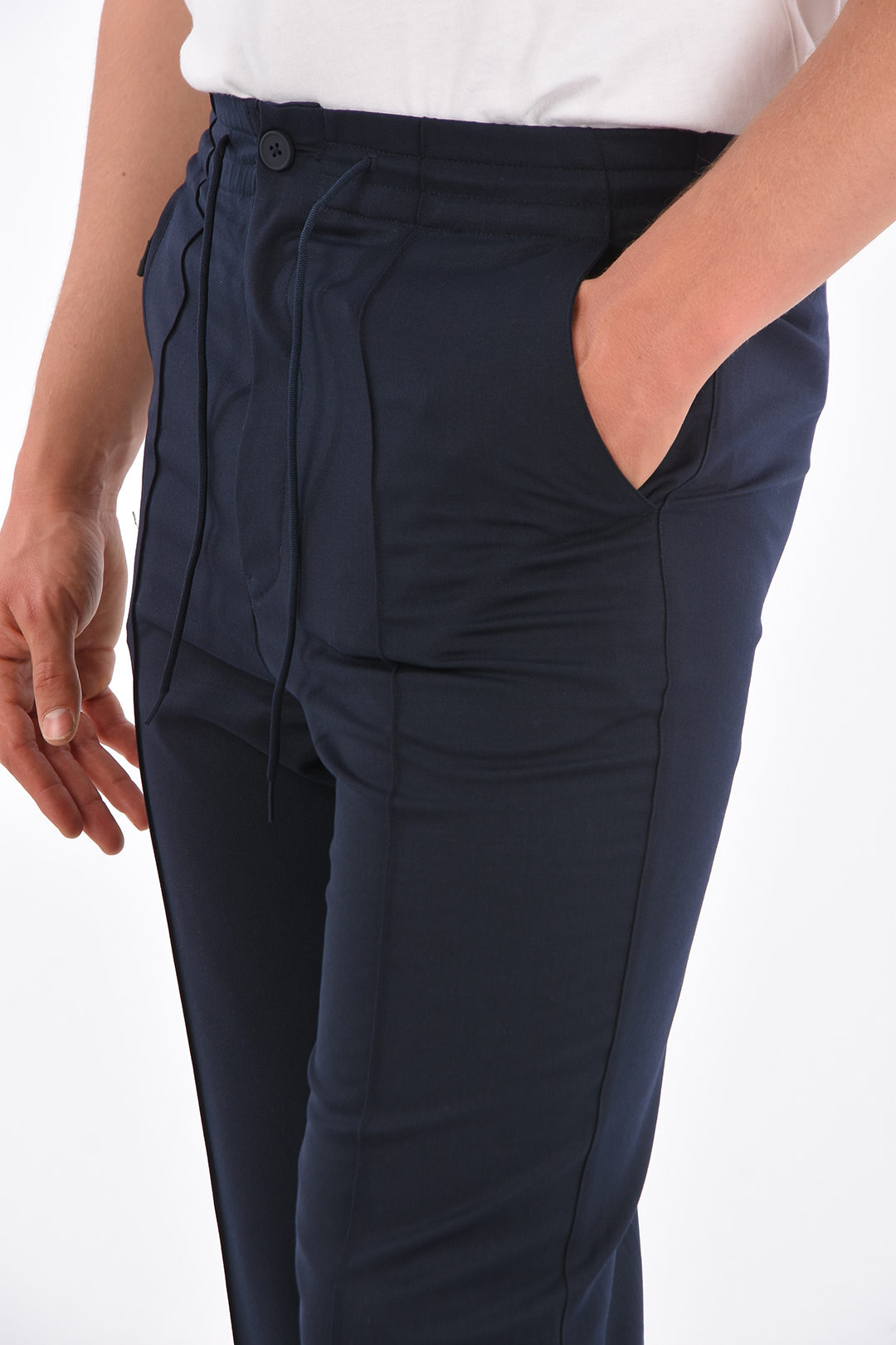 Y-3 サイドジップワイドパンツ ネイビー Yohji yamamoto Y-3